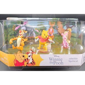 Disney Winnie The Pooh 6-Piece Collectible Figurine Set Featuring Beloved Charac